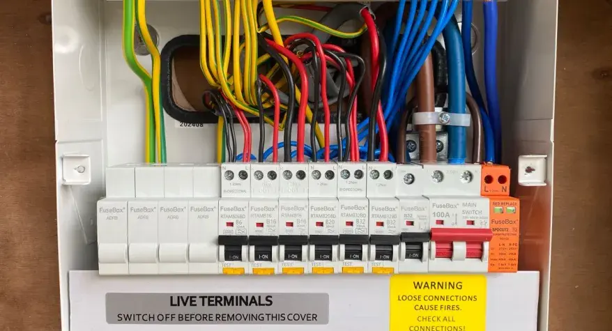 A modern RCBO consumer unit